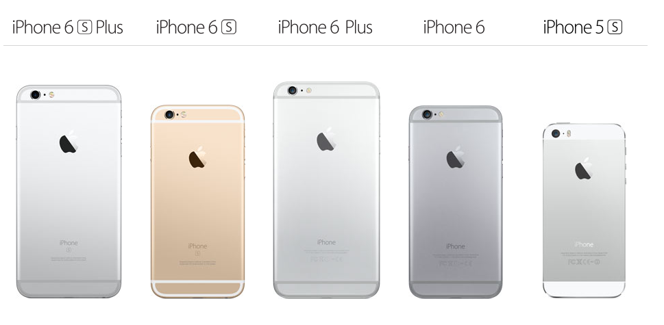Comparación de los modelos de iPhone desde el 5S