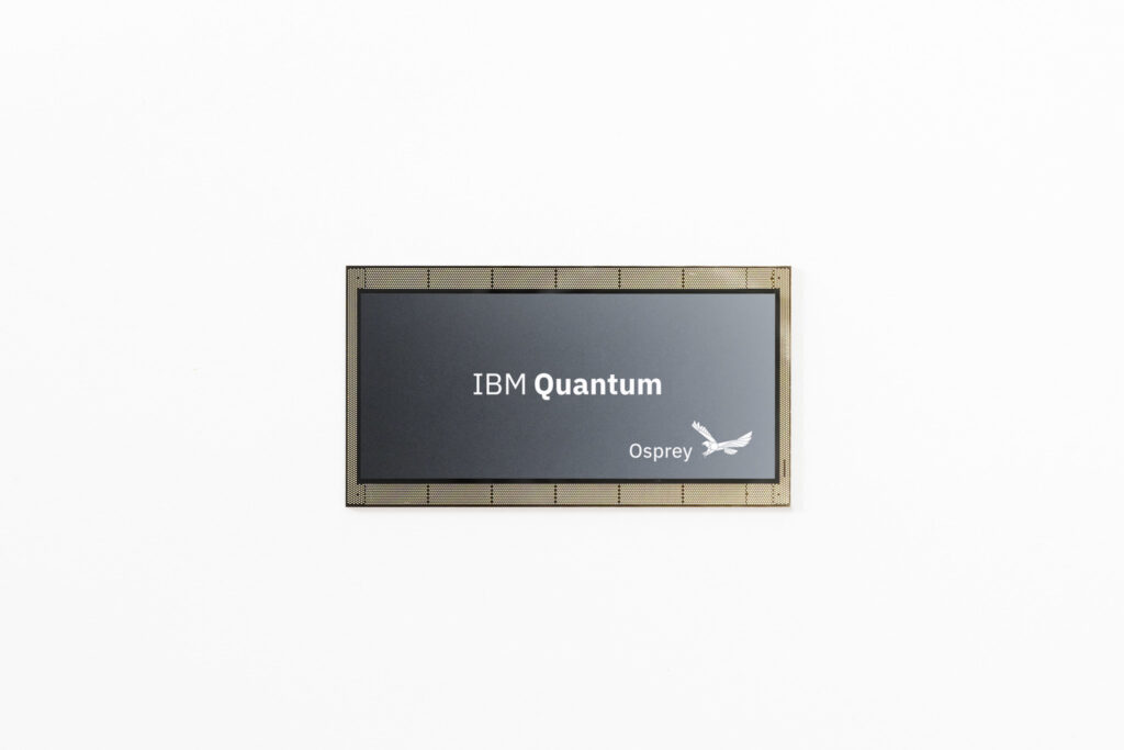 IBM Quantum Osprey Processor (closed, center, white background)