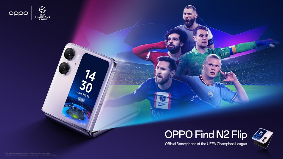Foto-OPPO anunció a Find N2 Flip como el smartphone oficial de la UEFA Champions League con un lanzamiento mundial el 15 de febrero